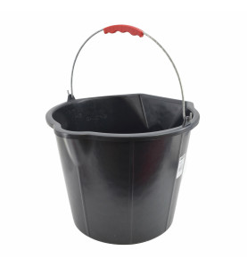 CONSTRUCTION BUCKET STRONG w/ POURING SPOUT 15L/ METAL HANDLE & PLASTIC GRIP