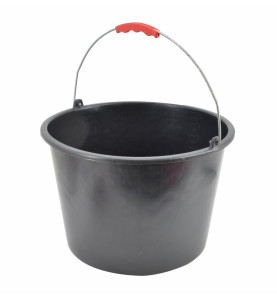 CONSTRUCTION BUCKET 16L/ METAL HANDLE & PLASTIC GRIP