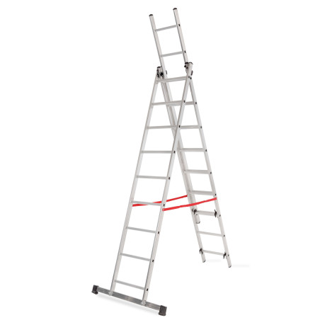 ALUMINIUM TRIPLE EXTENSION MULTI-PURPOSE LADDER BASIC 3x10 150KG