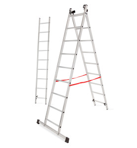 AWTOOLS DRABINA ALUMINIOWA BASIC 3x10 STOPNI 150KG