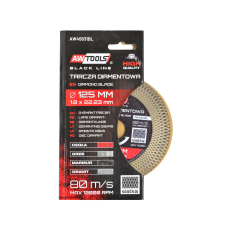 TARCZA DIAMENTOWA 125mmx1,9x22,2 TURBO BLACK LINE