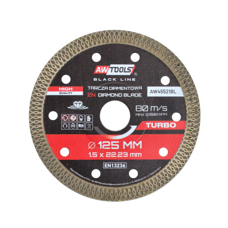 THIN TURBO DIAMOND BLADE 125x1.5x22.2mm