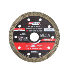 TARCZA DIAMENTOWA 125x22,2 / TURBO CIENKA BLACK LINE