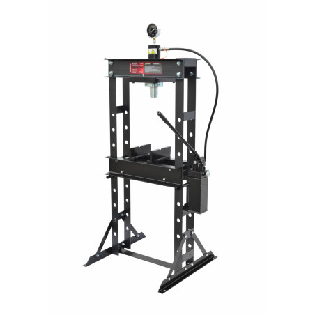 HYDRAULIC WORKSHOP PRESS 30T w/ PRESSURE GAUGE & DOUBLE PUMP