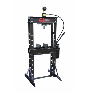 HYDRAULIC WORKSHOP PRESS 30T w/ PRESSURE GAUGE & DOUBLE PUMP