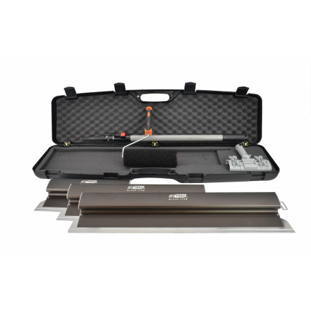 DRYWALL SKIMMING BLADE SET 7pcs/ TRANSPORT CASE/ BLACK LINE