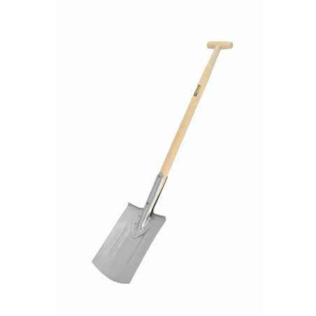 STEEL GARDEN REINFORCED DIGGING SPADE 20x30cm/ WOODEN SHAFT/ T-HANDLE