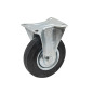 TROLLEY FIXED WHEEL WITH RUBBER TYRE 200mm