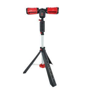 RECHARGEABLE TWIN LED WORK LIGHT w/ TRIPOD STAND 600LM BLACK LINE