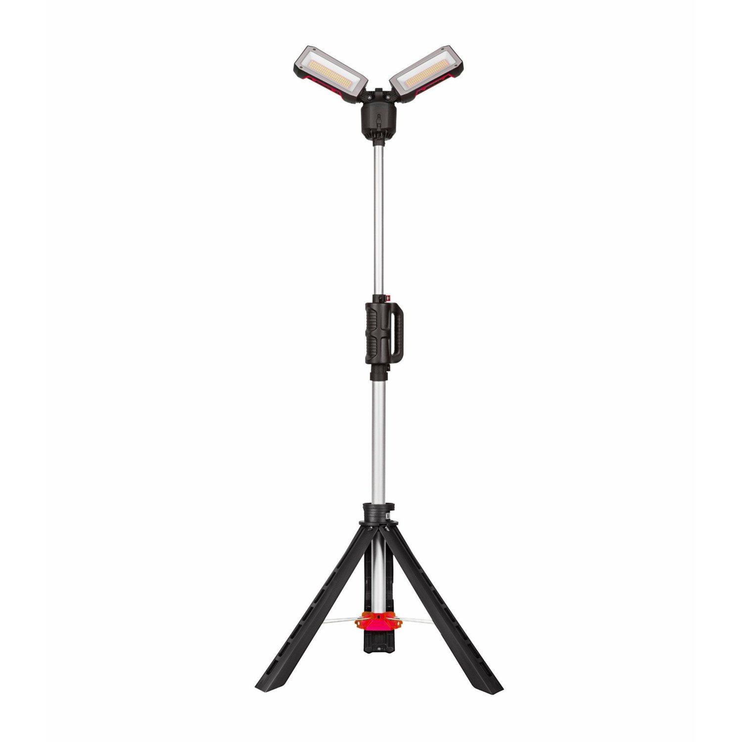 RECHARGEABLE TWIN LED WORK LIGHT w/ TRIPOD STAND 600LM BLACK LINE