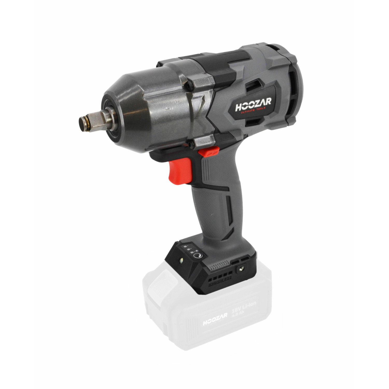 HOOZAR BRUSHLESS CORDLESS IMPACT WRENCH 1/2" 18V BODY 600Nm IW20BL-0 HOOZAR BRUSHLESS CORDLESS IMPACT WRENCH 1/2" 18V BODY 600Nm IW20BL-0