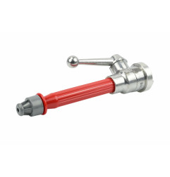 FIRE HOSE NOZZLE w/ BALL SHUT-OFF VALVE 1"