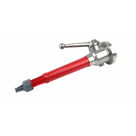 FIRE HOSE NOZZLE w/ BALL SHUT-OFF VALVE 2"