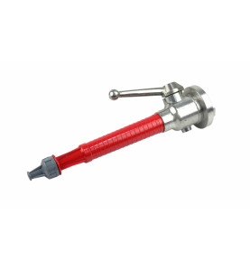 FIRE HOSE NOZZLE w/ BALL SHUT-OFF VALVE 2"