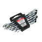 FLEX-HEAD RATCHET COMBINATION SPANNER SET 6pcs 8-19mm