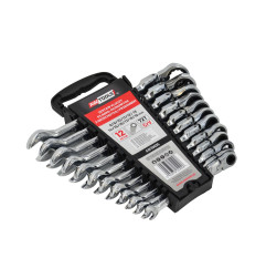 FLEX-HEAD RATCHET COMBINATION SPANNER SET 12pcs 8-19mm