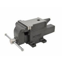 HEAVY-DUTY FIXED BASE BENCH VICE w/ ANVIL 5"/ 125mm