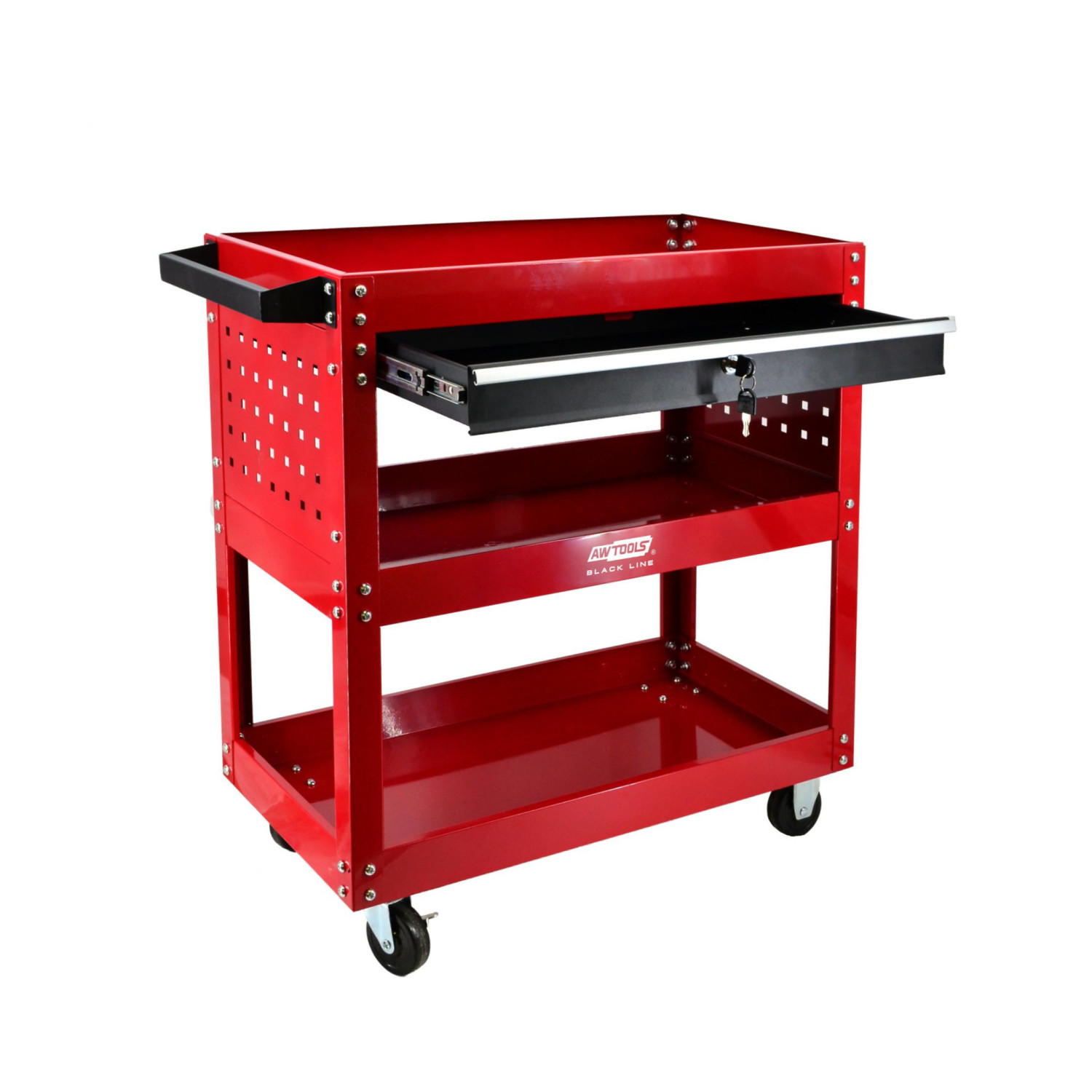 3-TIER WORKSHOP TOOL TROLLEY w/ DRAWER