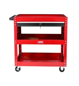 WÓZEK WARSZTATOWY METALOWY 3 POZIOMY Z SZUFLADĄ