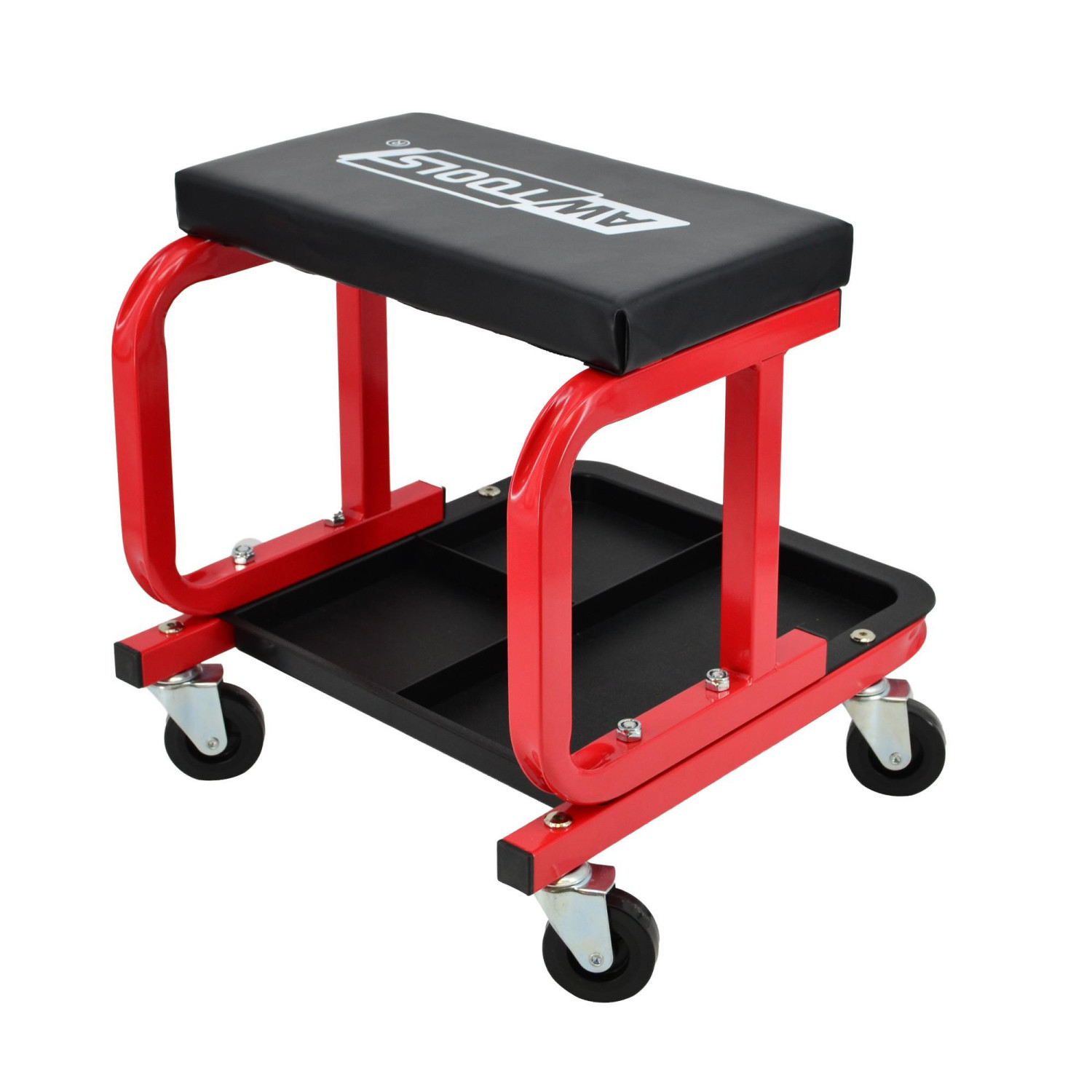 ROLLING WORKSHOP SEAT STOOL w/ TOOL TRAY