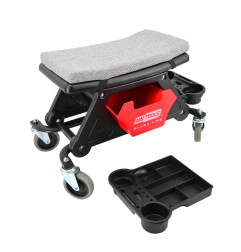 ROLLING WORKSHOP SEAT STOOL w/ TOOL TRAY & DRAWER