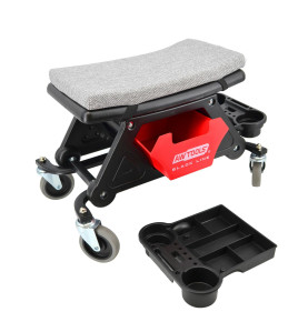 ROLLING WORKSHOP SEAT STOOL w/ TOOL TRAY & DRAWER