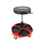 ADJUSTABLE ROLLING WORKSHOP SEAT STOOL w/ TOOL TRAY