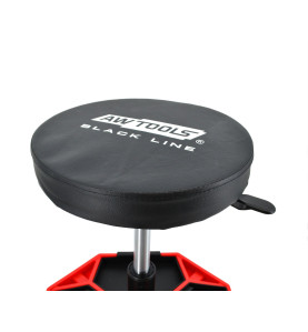 ADJUSTABLE ROLLING WORKSHOP SEAT STOOL w/ TOOL TRAY