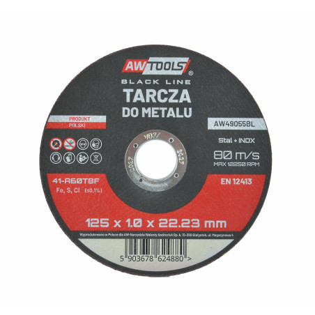 TARCZA DO METALU 125*1,0mm BLACK LINE
