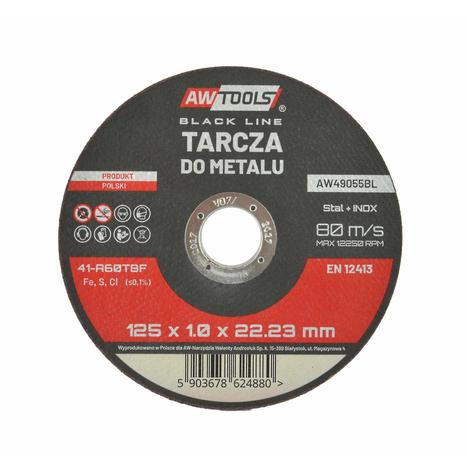 TARCZA DO METALU 125*1,6mm BLACK LINE TARCZA DO METALU 125*1,6mm BLACK LINE
