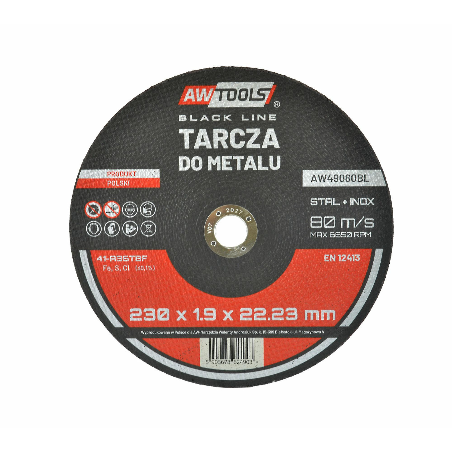 TARCZA DO METALU 230*1,9mm BLACK LINE TARCZA DO METALU 230*1,9mm BLACK LINE