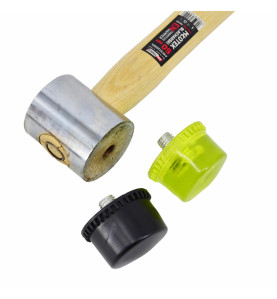 DOUBLE-FACED MALLET 40mm/ WOODEN HANDLE