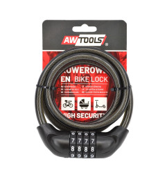 BIKE CABLE LOCK 10x120cm 4-DIGIT