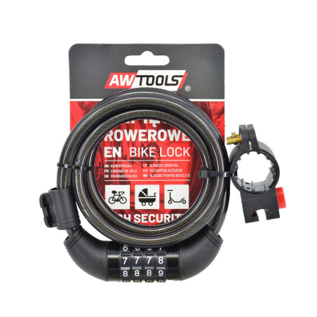 BIKE CABLE LOCK 10x120cm 4-DIGIT