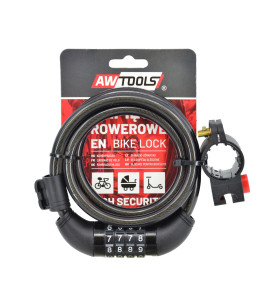 BIKE CABLE LOCK 10x120cm 4-DIGIT