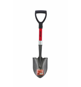 MINI POINTED SHOVEL/ FIBREGLASS HANDLE & D-GRIP 16x20cm