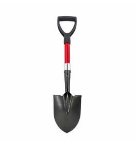 MINI POINTED SHOVEL/ FIBREGLASS HANDLE & D-GRIP 16x20cm