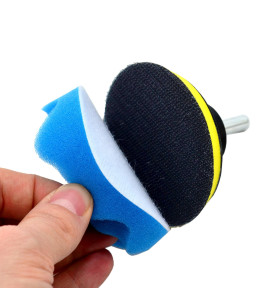 POLISHING PAD SPONGE SET 80MM w/ DRILL ADAPTER 11pcs