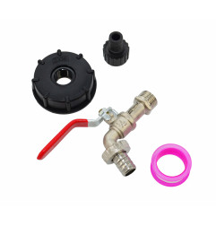 GARDEN LEVER TAP 1/2" x 3/4" FOR IBC TANK/ ZINC NICKEL-PLATED