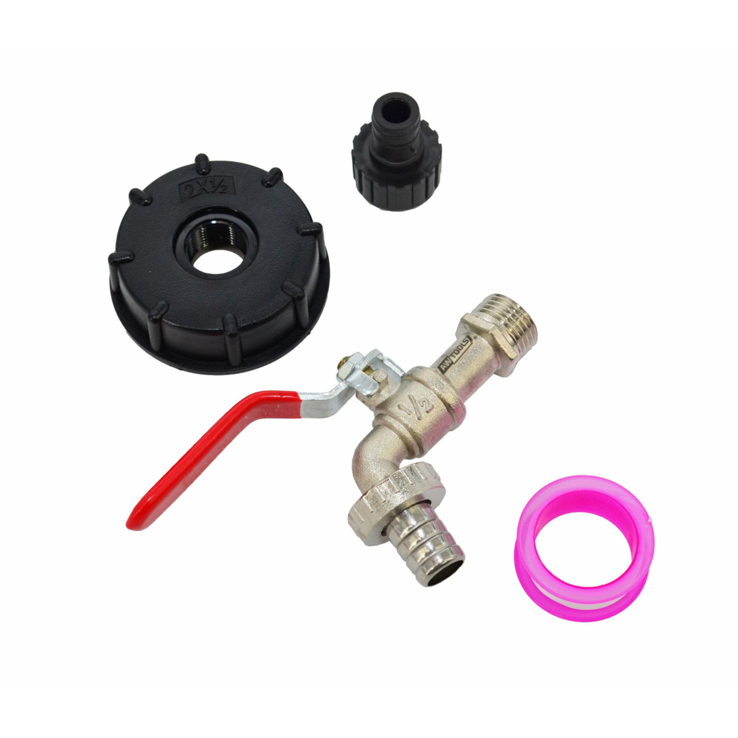 KRAN OGRODOWY DO ZBIORNIKA CYNK NIKLOWANY 1/2" GWINT ZEWNĘTRZNY 3/4" MAUZER