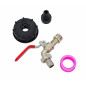 GARDEN LEVER TAP 1/2" x 3/4" FOR IBC TANK/ ZINC NICKEL-PLATED