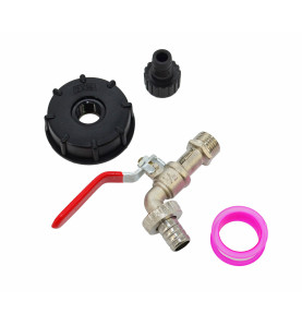 KRAN OGRODOWY DO ZBIORNIKA CYNK NIKLOWANY 1/2" GWINT ZEWNĘTRZNY 3/4" MAUZER