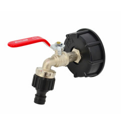 KRAN OGRODOWY DO ZBIORNIKA CYNK NIKLOWANY 1/2" GWINT ZEWNĘTRZNY 3/4" MAUZER