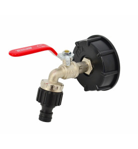 KRAN OGRODOWY DO ZBIORNIKA CYNK NIKLOWANY 1/2" GWINT ZEWNĘTRZNY 3/4" MAUZER