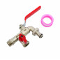 DOUBLE GARDEN LEVER TAP 1/2" x 2x3/4"/ BRASS NICKEL-PLATED