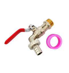 KRAN OGRODOWY MOSIĄDZ NIKLOWANY 3/4" GWINT ZEWNĘTRZNY 1"