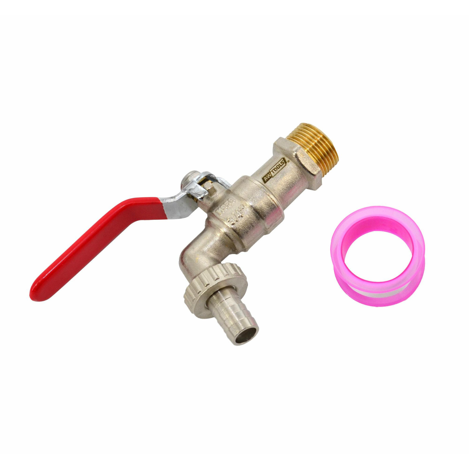 GARDEN LEVER TAP 3/4" x 3/4"/ BRASS NICKEL-PLATED