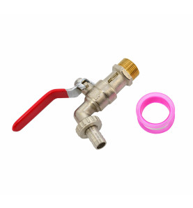 GARDEN LEVER TAP 3/4" x 3/4"/ BRASS NICKEL-PLATED