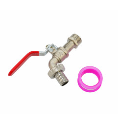 KRAN OGRODOWY CYNK NIKLOWANY 1/2" GWINT ZEWNĘTRZNY 3/4"