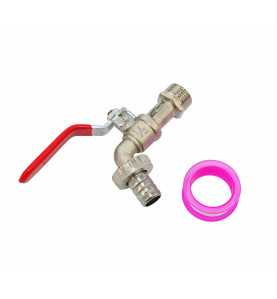 KRAN OGRODOWY CYNK NIKLOWANY 1/2" GWINT ZEWNĘTRZNY 3/4"